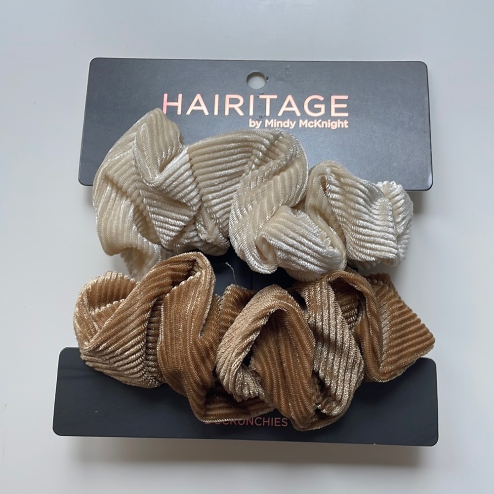 FREE w/ $15 purchase NWT scrunchies Hairitage by Mindy McKnight